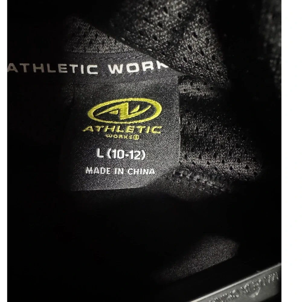 Athletic Works Dri works Kids Black Full Zip Hoodie Jacket L 10/12